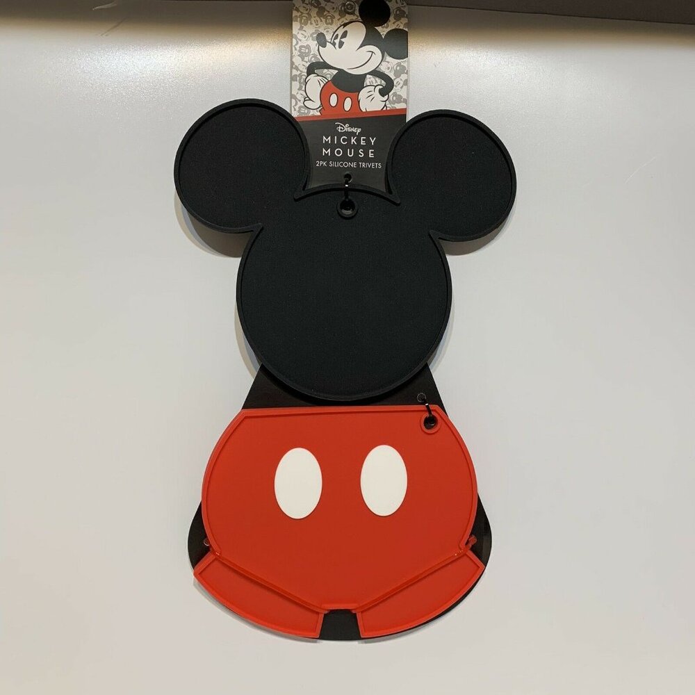 DISNEY MICKEY MOUSE 2pk Silicone Trivet Set MICKEY EARS and PANT SET Kitchen New